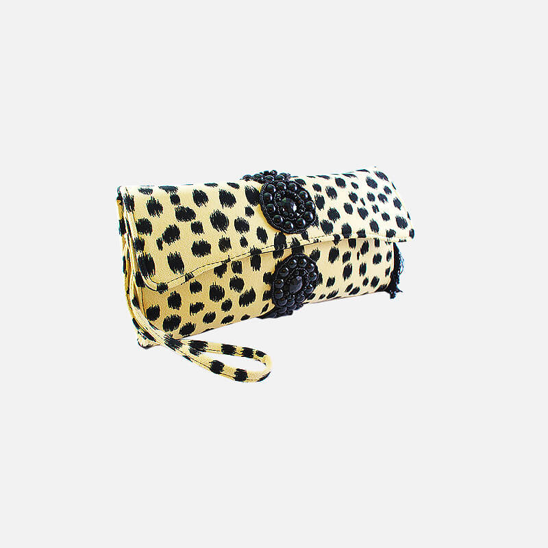 Leopard Print Clutch Bag | AKT Growl Series at ZeMis