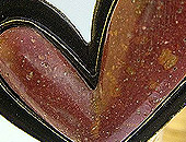 Heart of Stone Red Coral Brass Ring