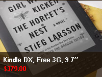Kindle DX, Free 3G, 9.7'' E Ink Display, 3G Works Globally