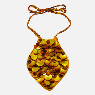 Antique Gold Mother of Pearl Necklace