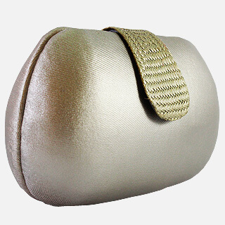 Handmade Silver Faux Leather Minaudiere