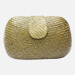 Handmade Silver Gray Hemp Fiber Minaudiere