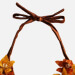 Orange Beads and Crystal Necklace
