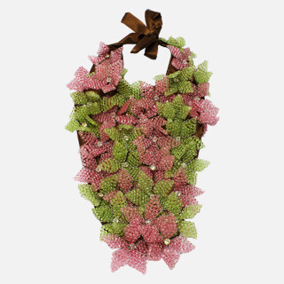 Pink and Green Beaded Necklace