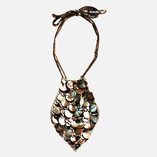 Silver Gray Mother of Pearl Necklace