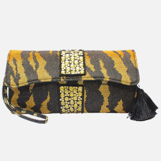 Tiger Print Clutch Bag